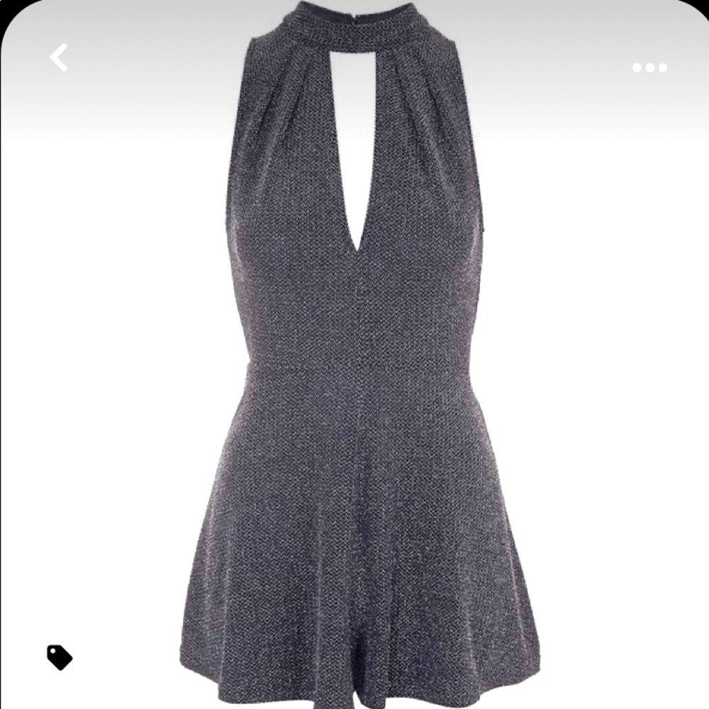 Topshop Metallic Romper
